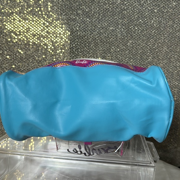 Barbie small glitter bowler bag purse clear pocket double zip top handbag - Picture 7 of 10